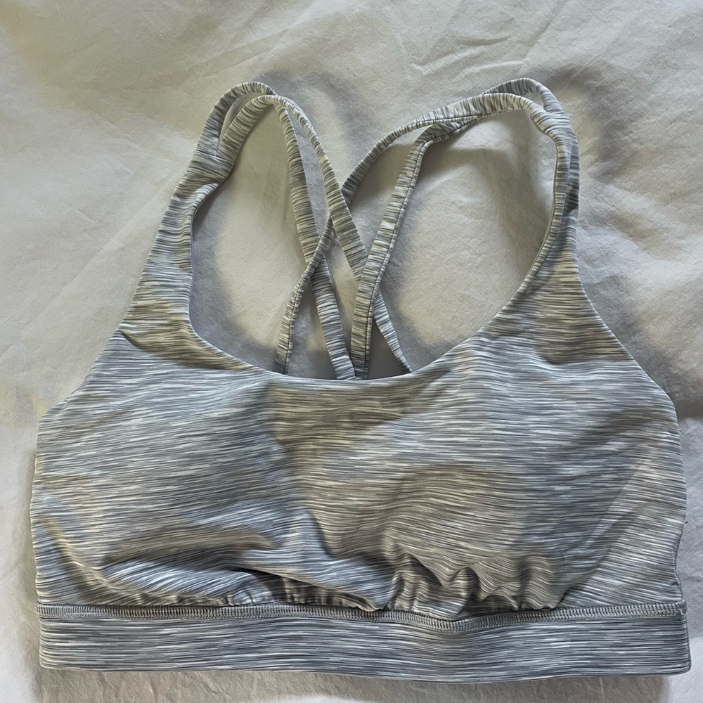 Lululemon Energy Bra Wee Are From Space Ice Grey Alpine White NWOT - Picture 4 of 5